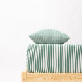 Eucalyptus Green Stripe Twin Sheet With Pillow Case