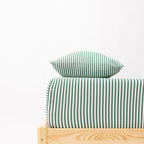 Eucalyptus Green Stripe Twin Sheet With Pillow Case
