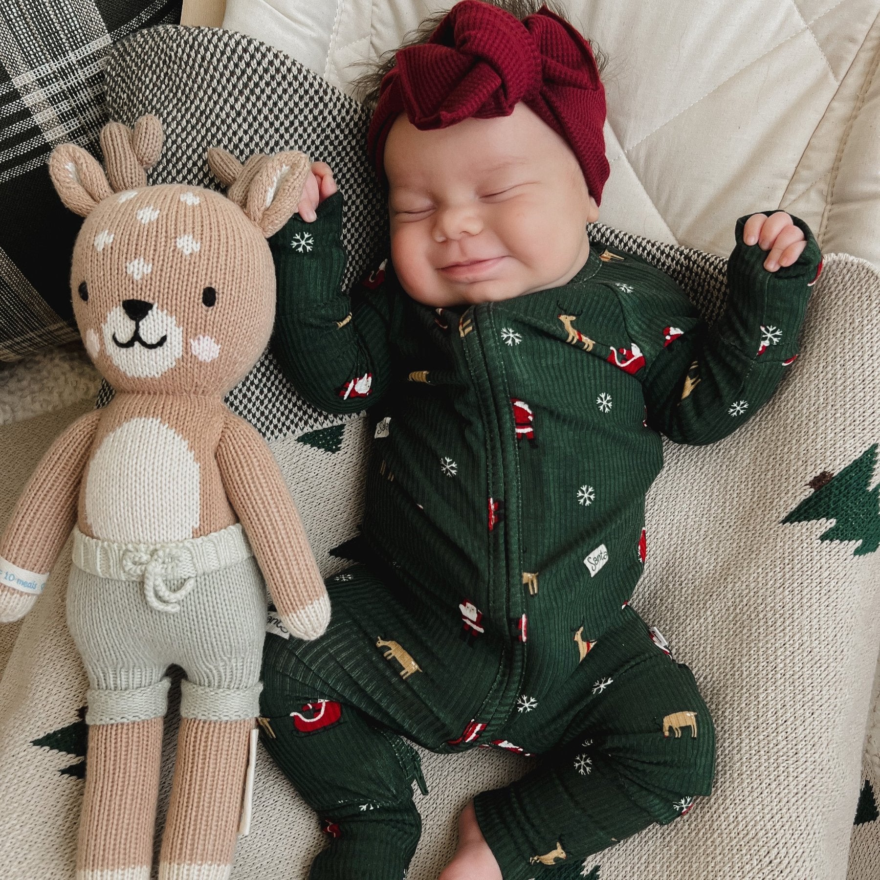 Santa Small Ribbed Zip Romper