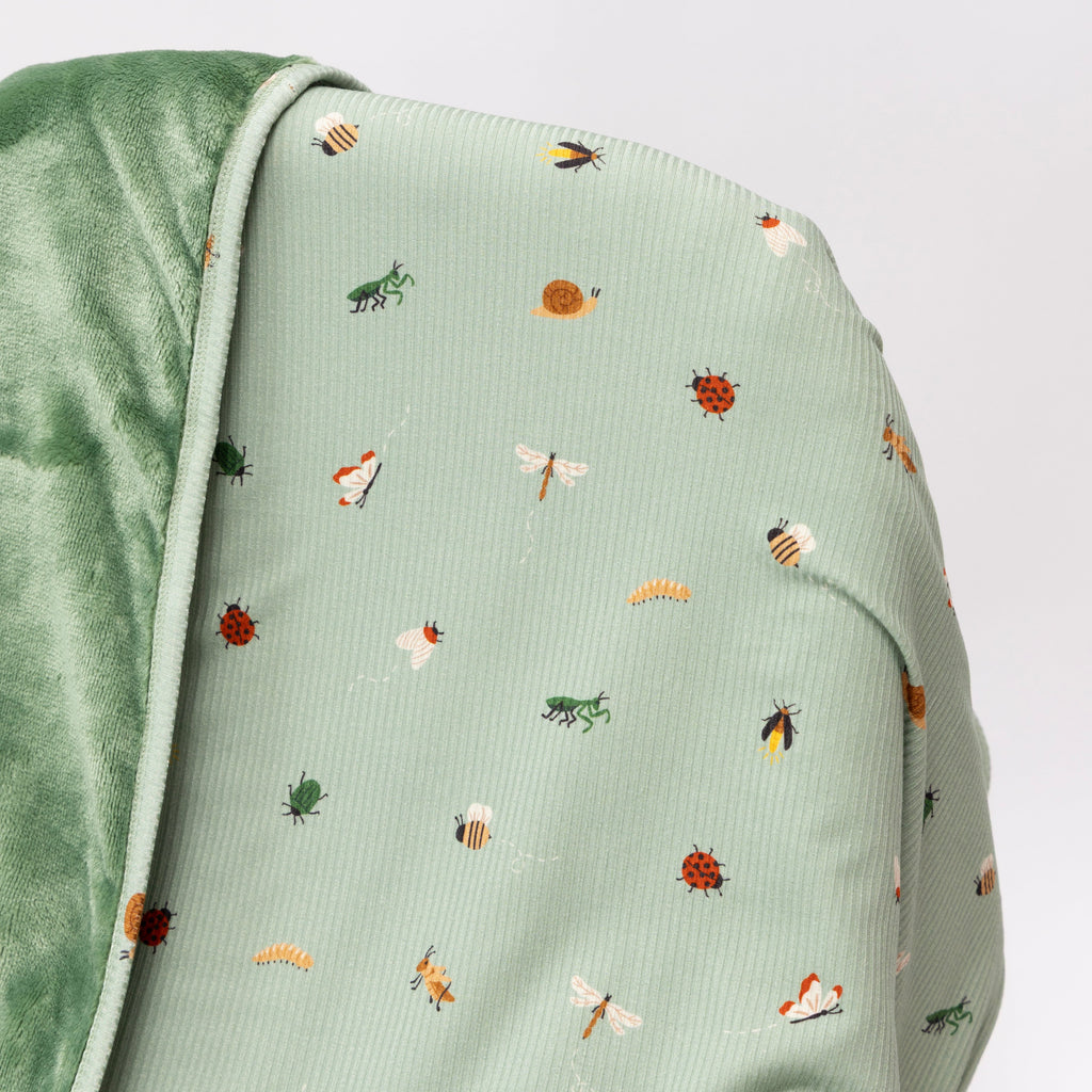 Backyard Bugs Small Ribbed Toddler Blanket