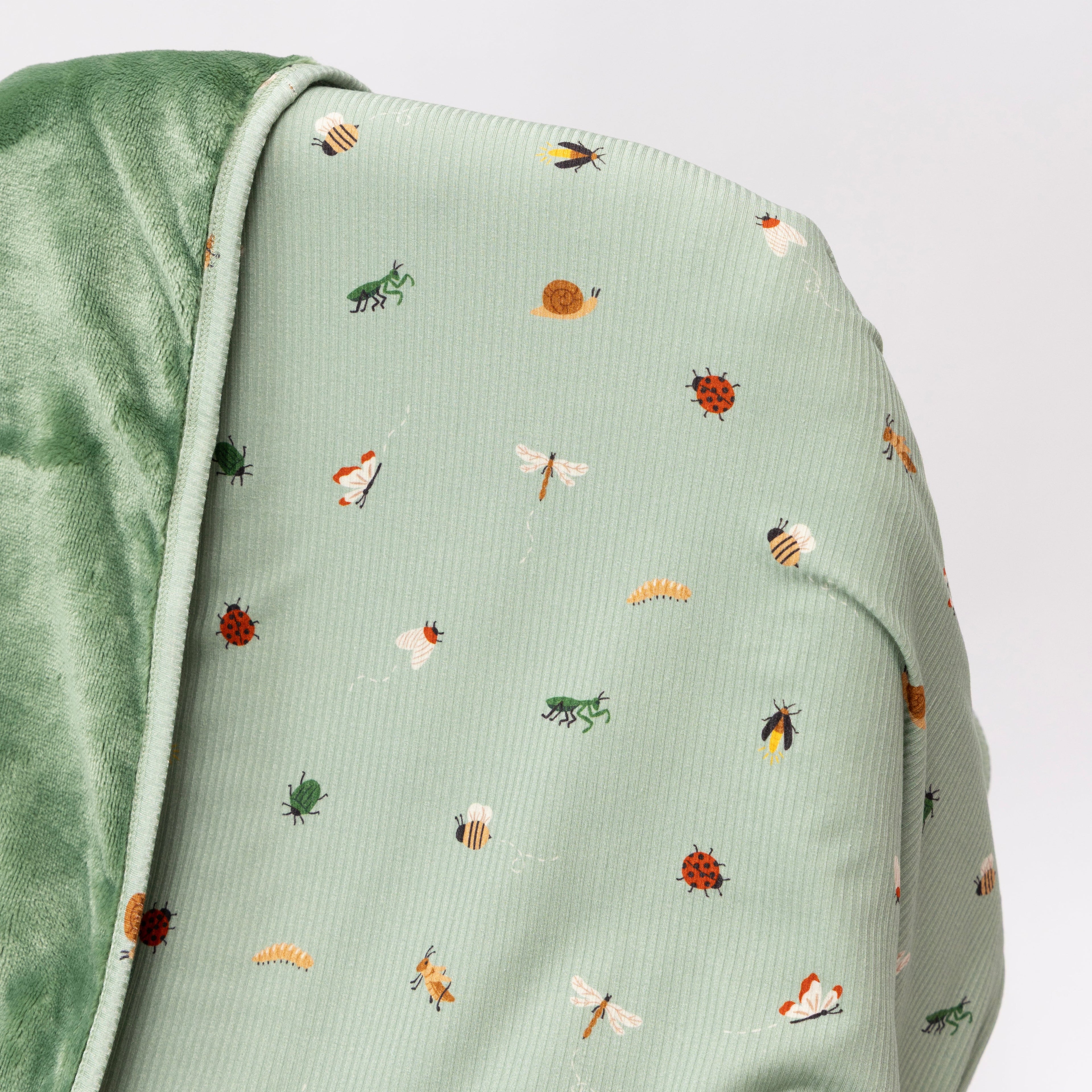 Backyard Bugs Small Ribbed Toddler Blanket