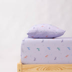 Purple Unicorns Twin Sheet With Pillow Case