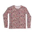 Fall Blooms Small Ribbed Women's Long Sleeve Top
