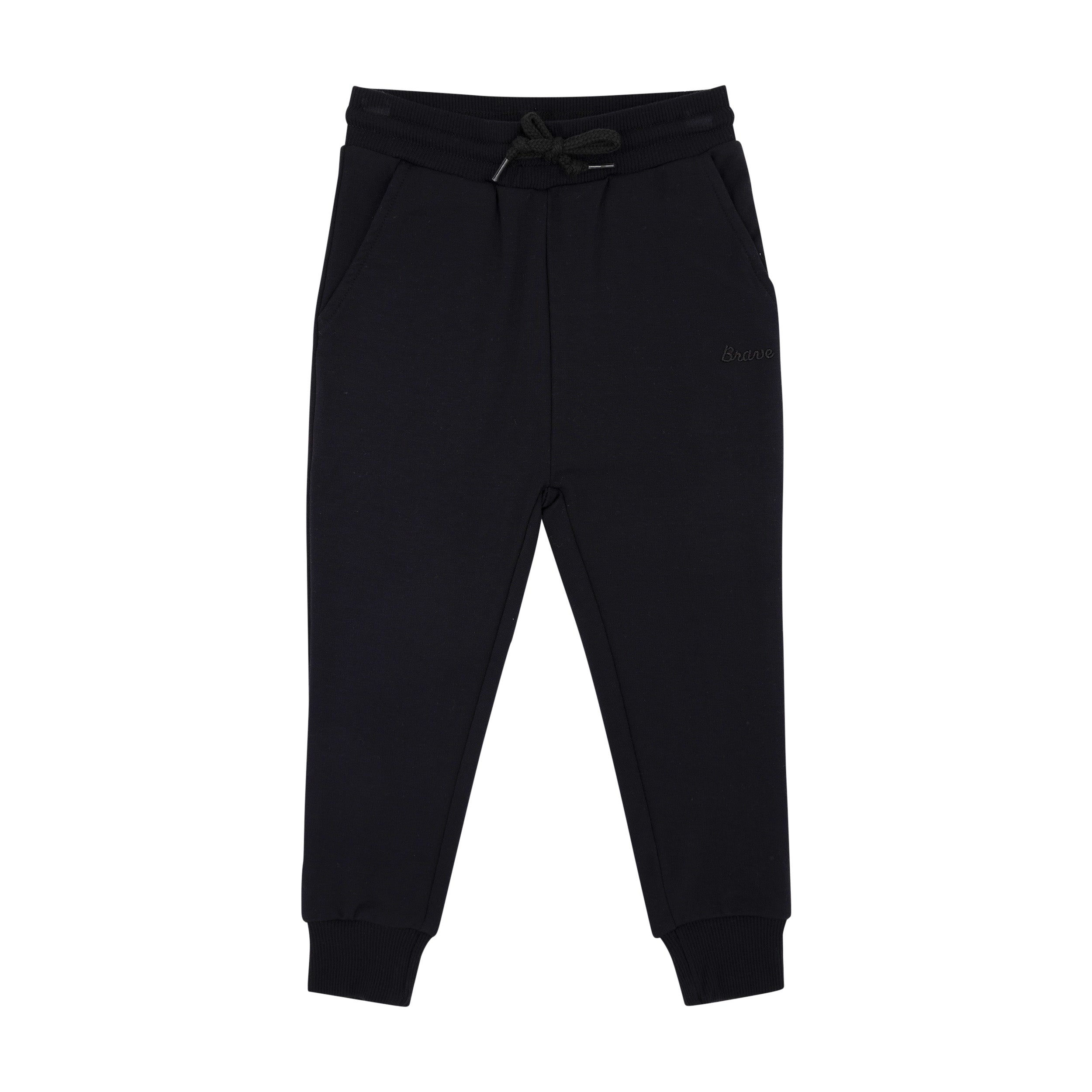 Midnight Black Bamboo French Terry Joggers
