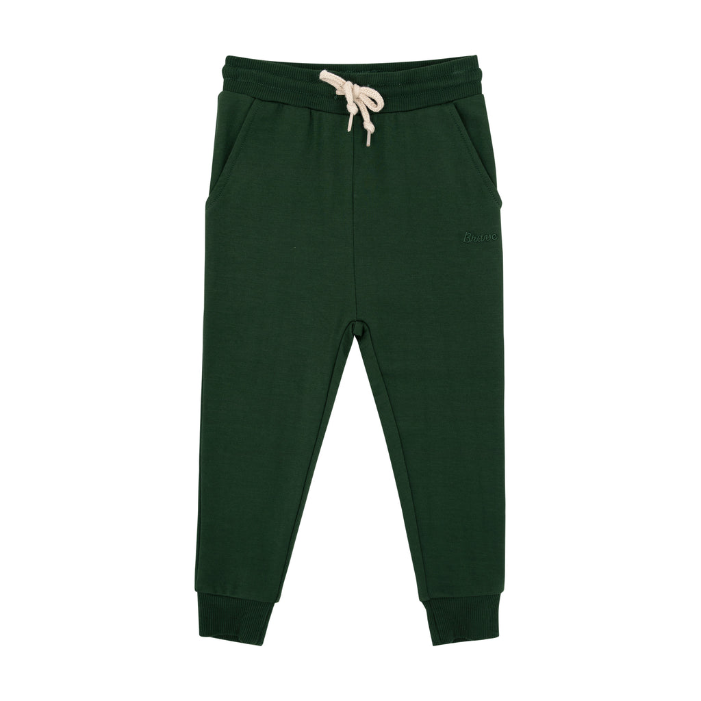 Forest Green Bamboo French Terry Joggers