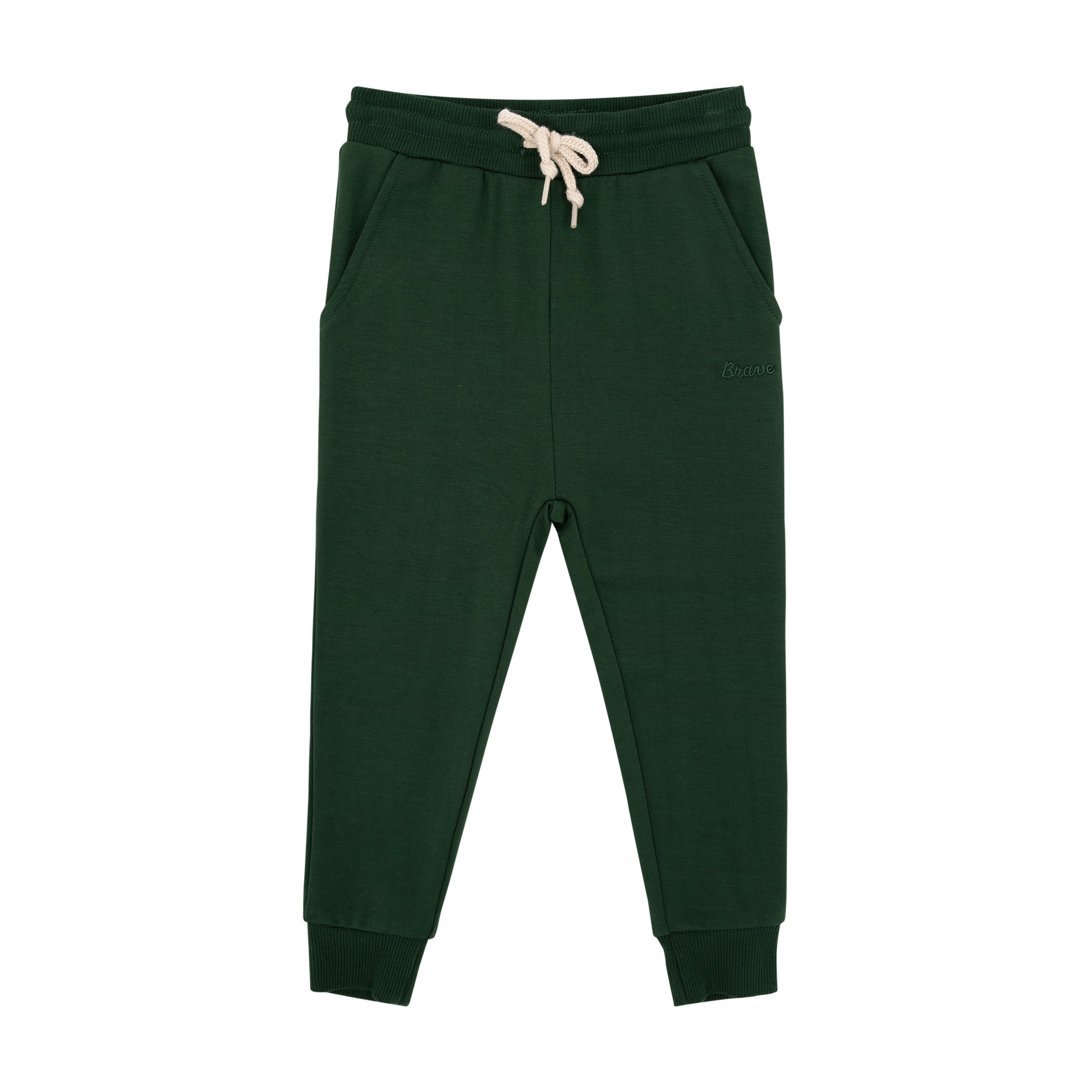 Forest Green Bamboo French Terry Joggers