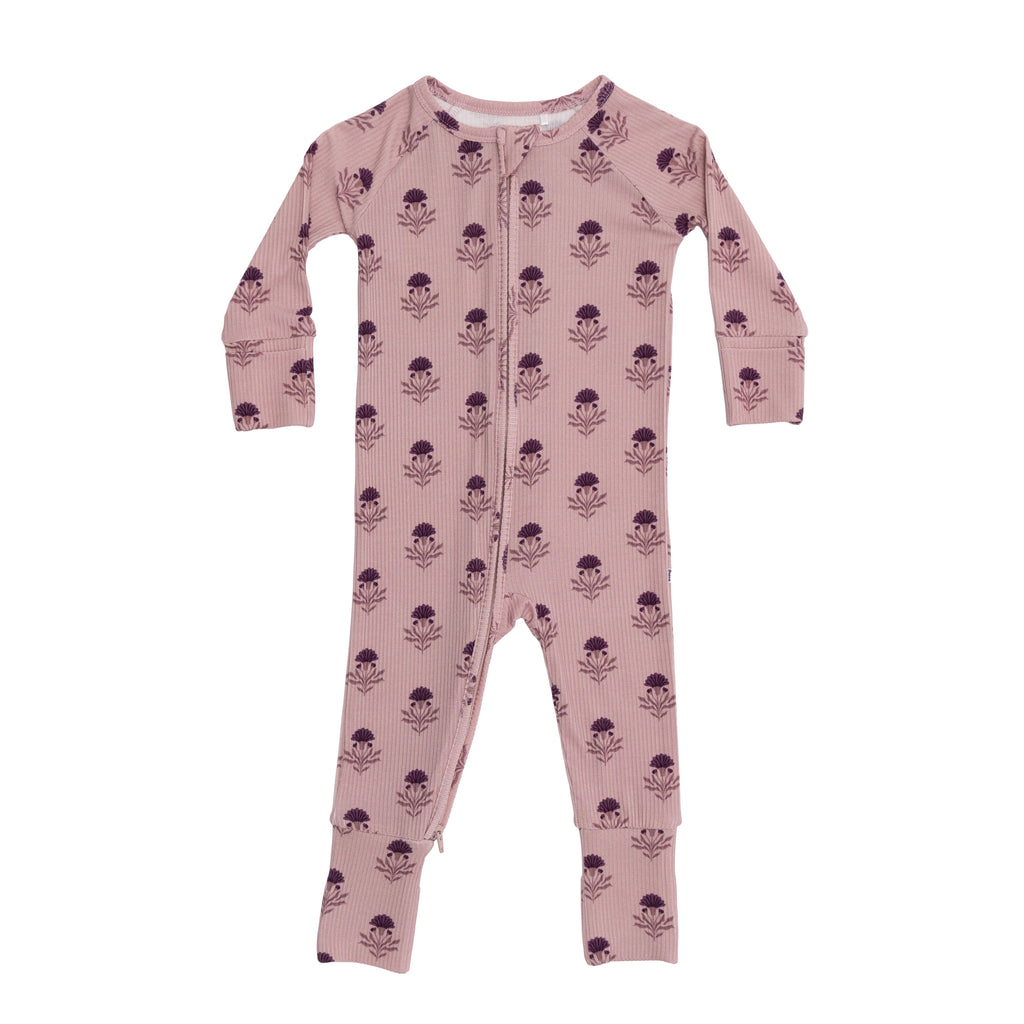 Folk Meadow Small Ribbed Zip Romper