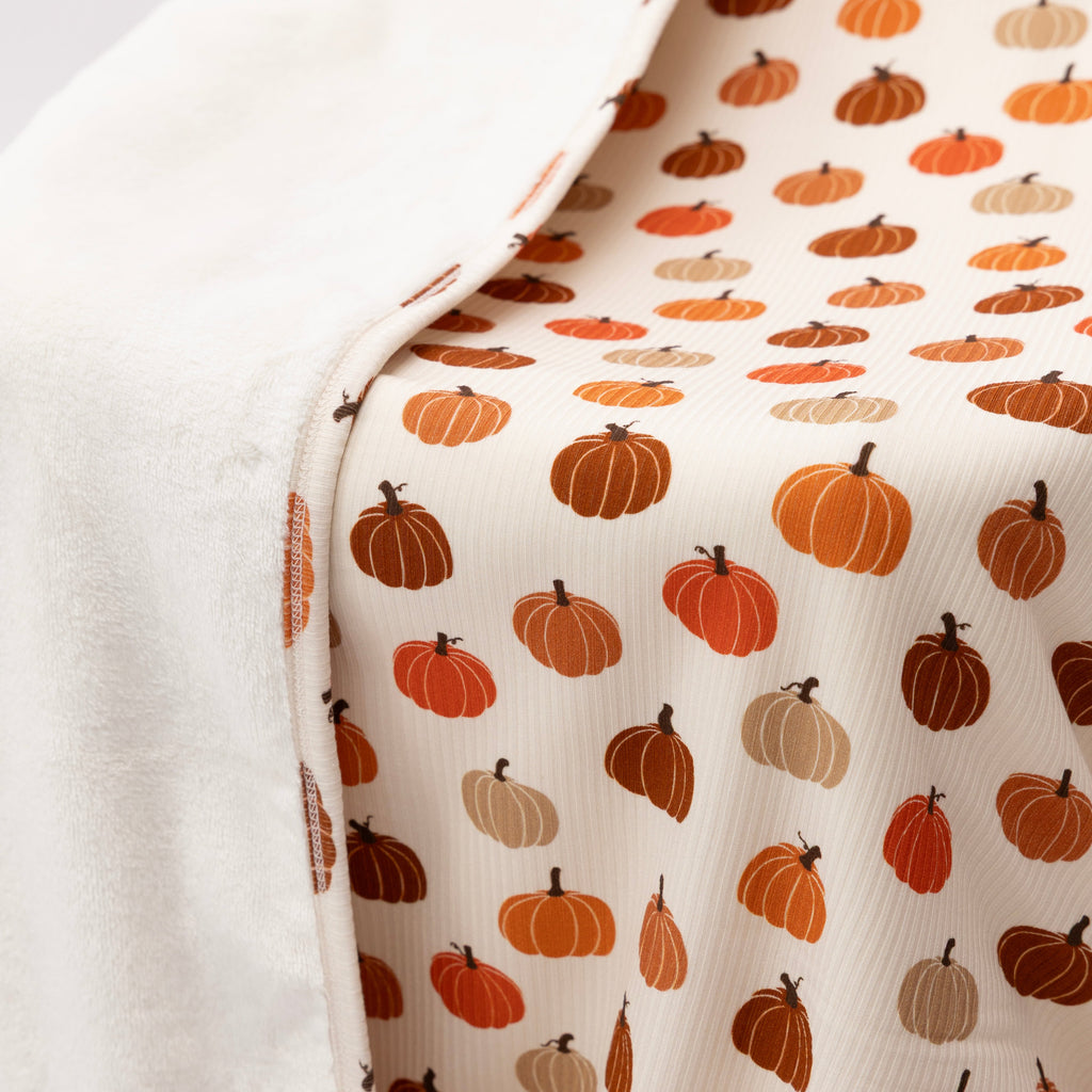 Big Pumpkins Small Ribbed Youth Blanket