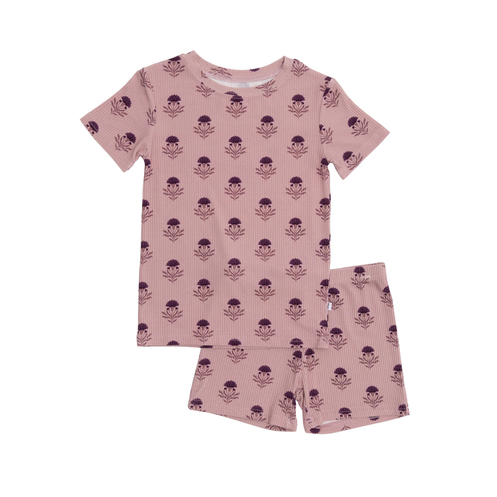 Folk Meadow Small Ribbed Shorts Two-Piece Set