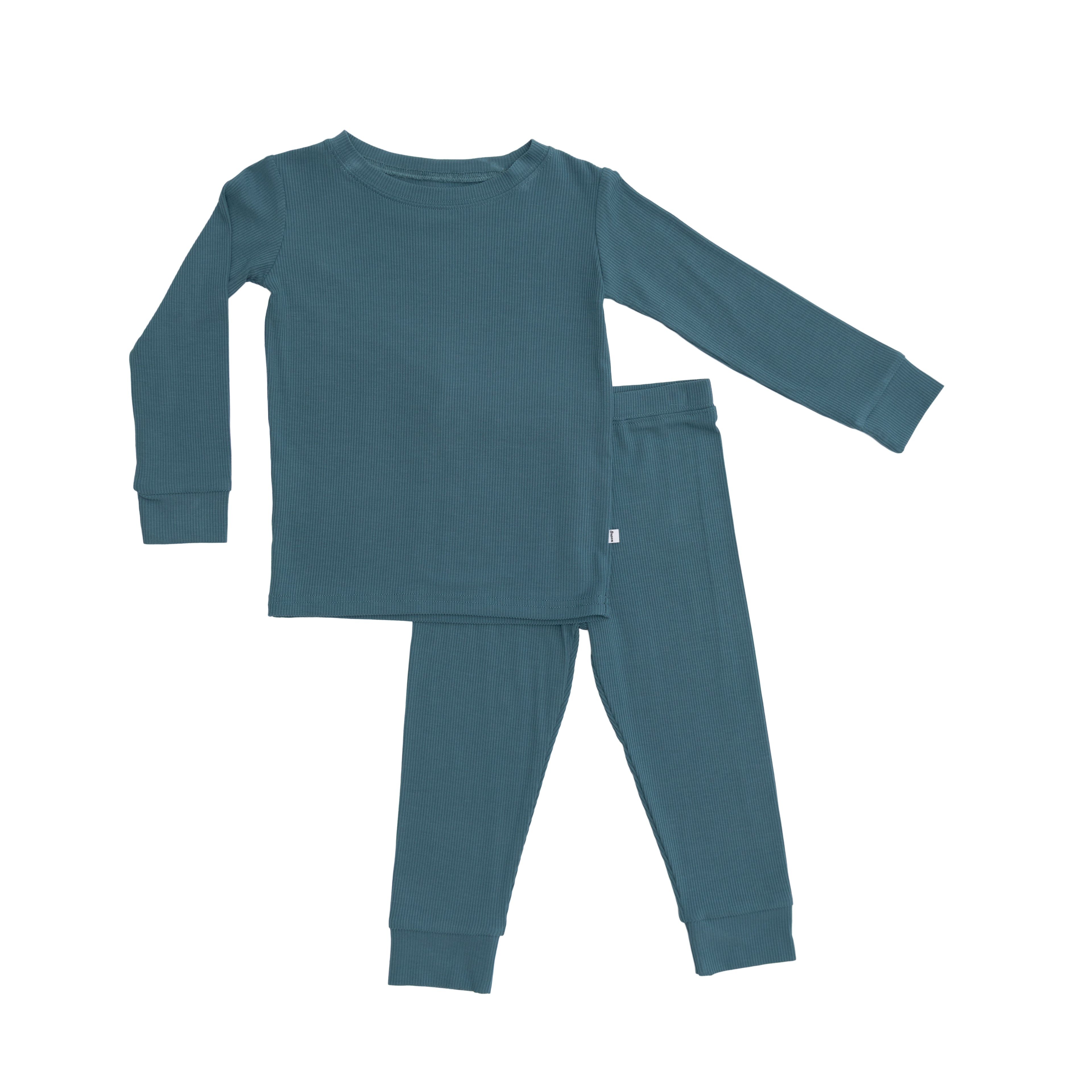 Midnight Teal Small Ribbed Two-Piece Set