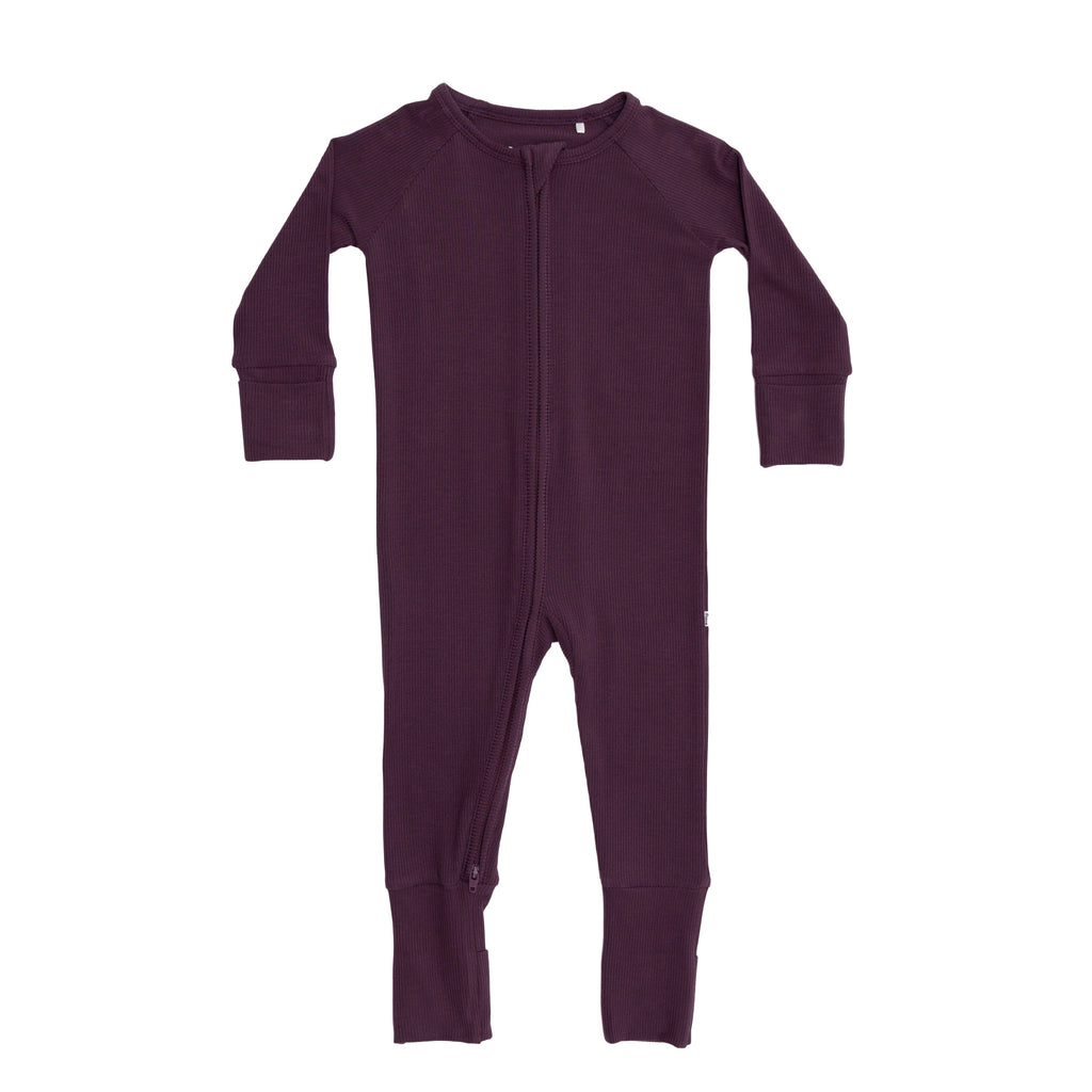 Mulberry Small Ribbed Zip Romper