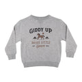 Giddy Up Dark Heather Gray Bamboo French Terry Pullover