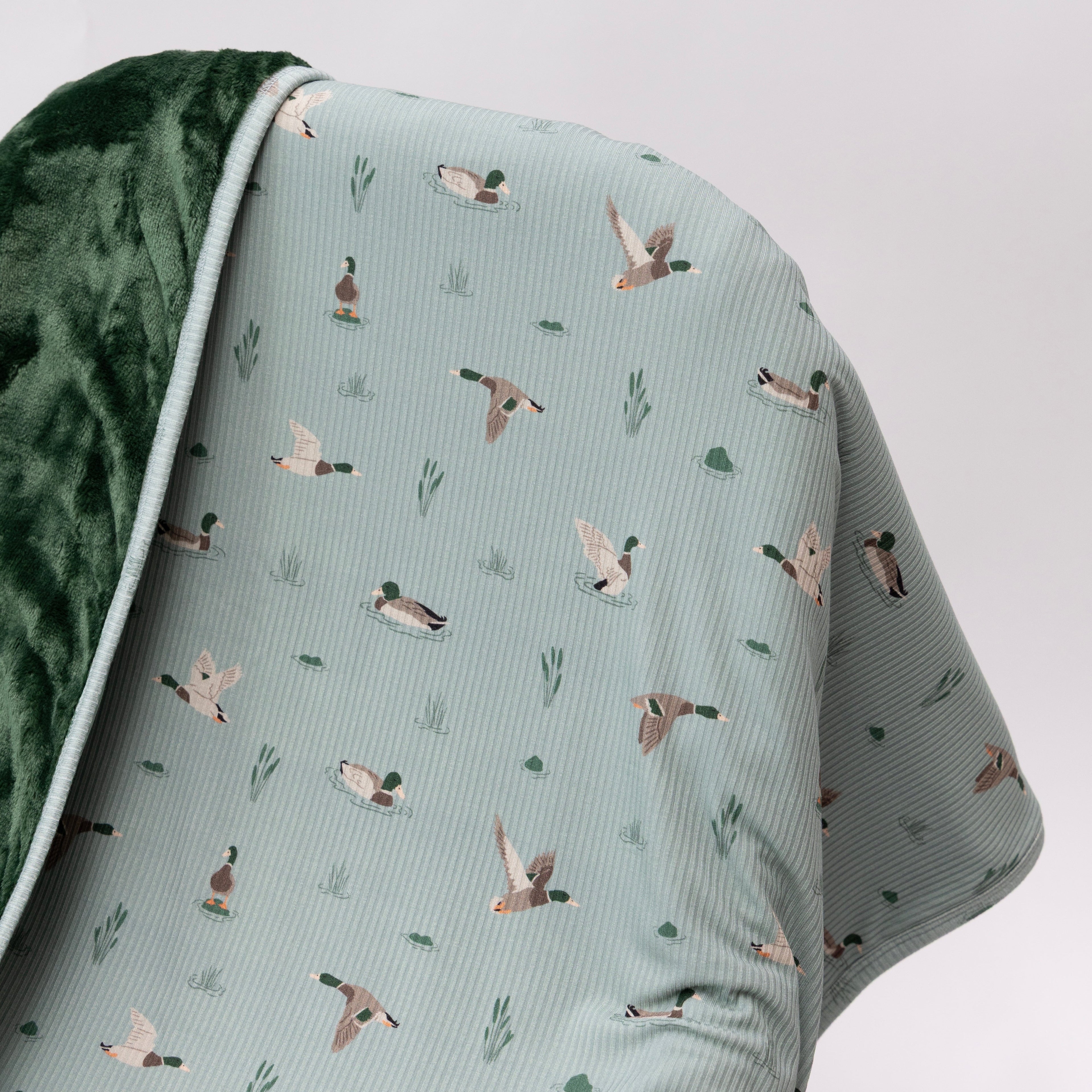 Mallards Small Ribbed Toddler Blanket