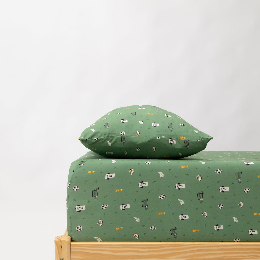 Soccer Twin Sheet With Pillow Case
