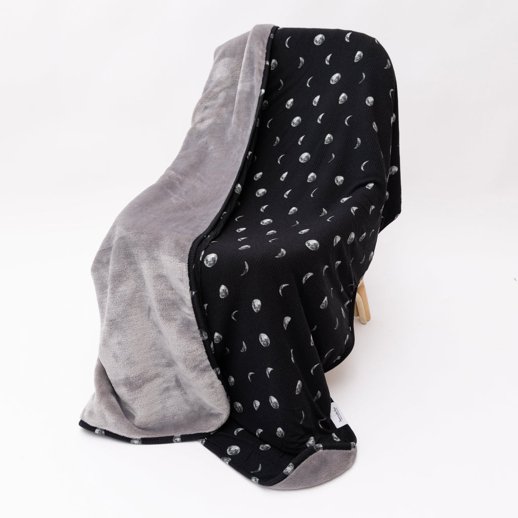 Moon Phases Small Ribbed Adult Blanket