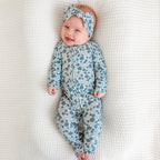 Bluebell Blossoms Small Ribbed Bow