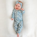 Bluebell Blossoms Small Ribbed Bow