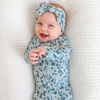 Bluebell Blossoms Small Ribbed Bow