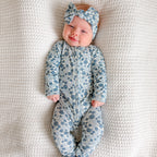 Bluebell Blossoms Small Ribbed Bow