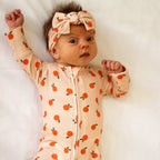 Oranges Small Ribbed Zip Romper