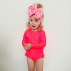 Neon Pink Tropical Tango Two-Piece Bathing Suit