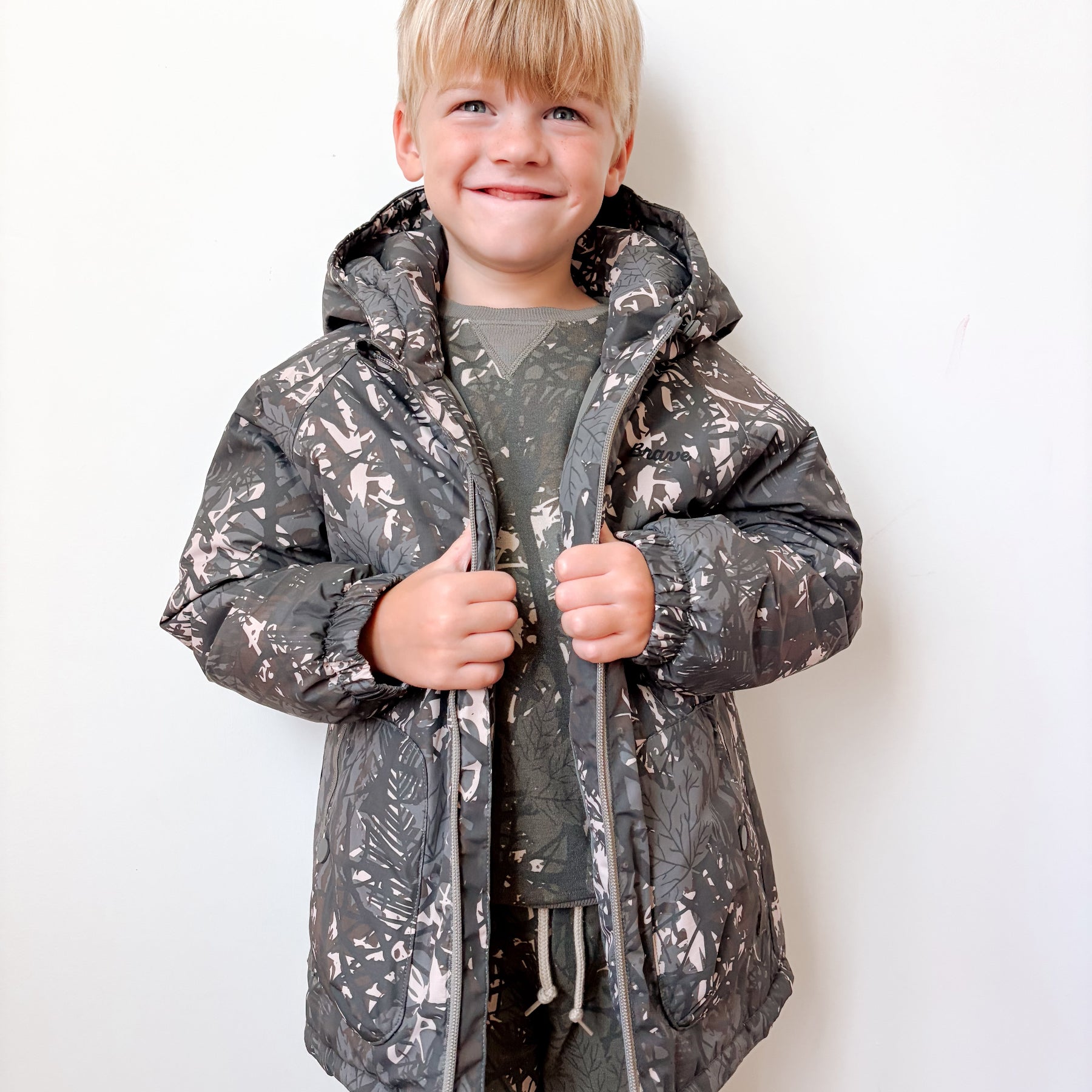 Woodland Camo Puffer Jacket