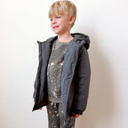 Midnight Charcoal Puffer Jacket