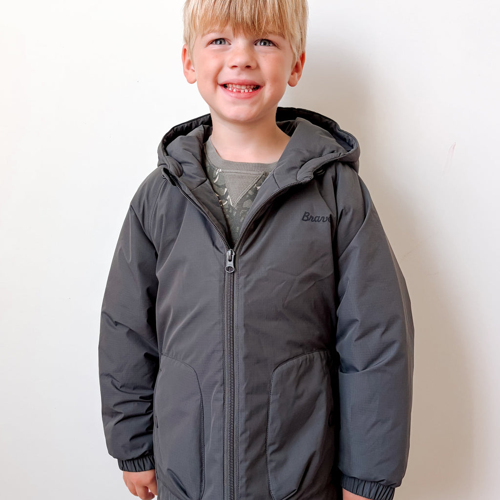 Midnight Charcoal Puffer Jacket