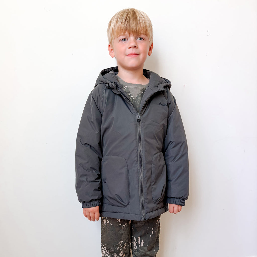 Midnight Charcoal Puffer Jacket