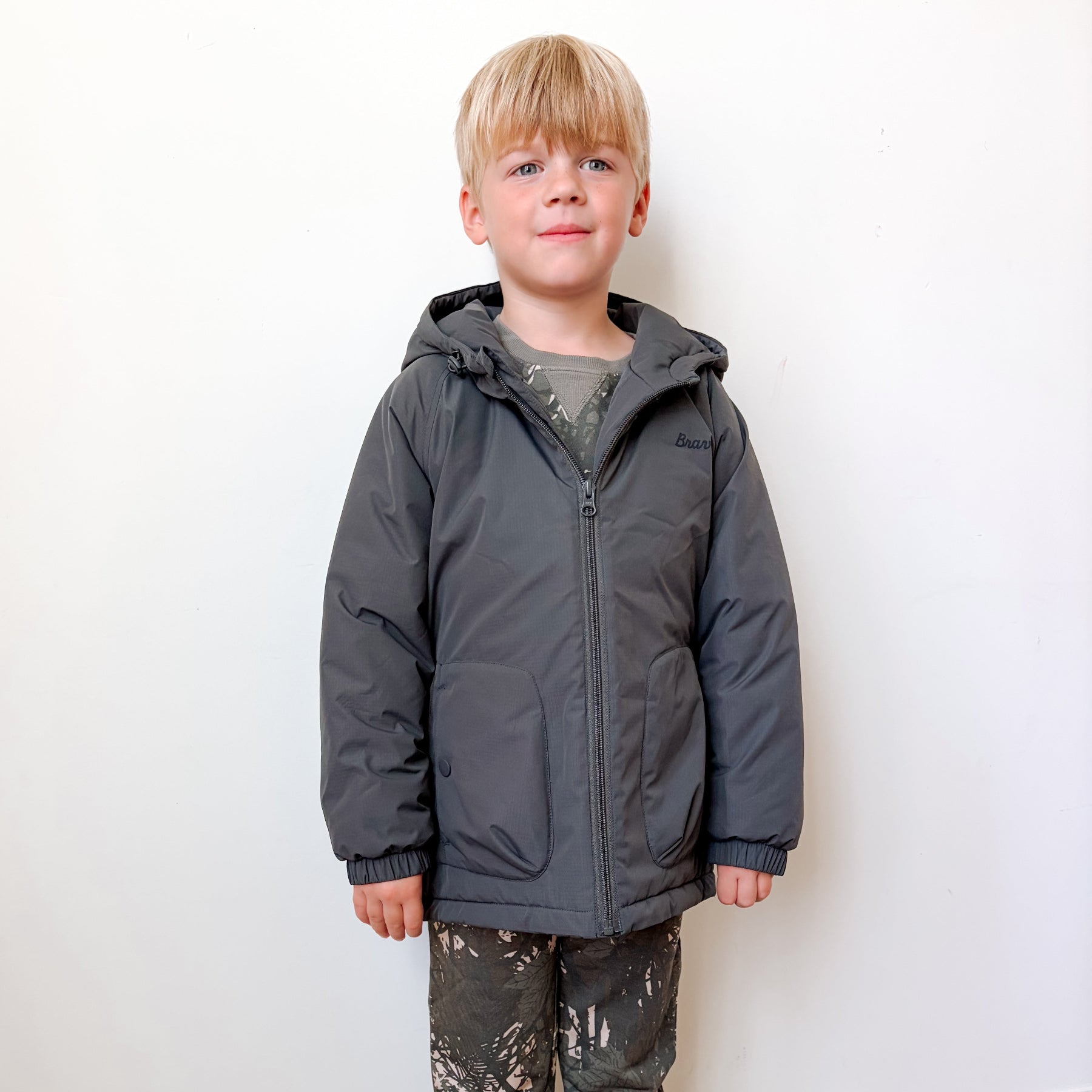 Midnight Charcoal Puffer Jacket