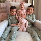 Blush Bunnies Small Ribbed Zip Romper