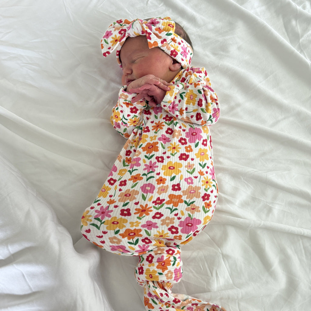 Summer Blooms Small Ribbed Bow