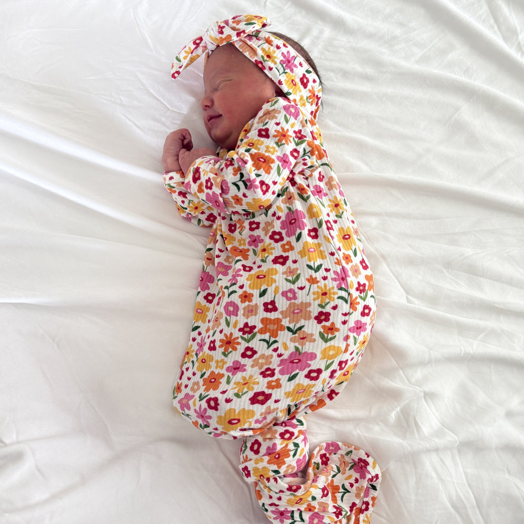 Summer Blooms Small Ribbed Bow