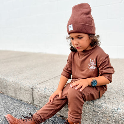 Cabin Pinecone Bamboo French Terry Pullover & Jogger Set