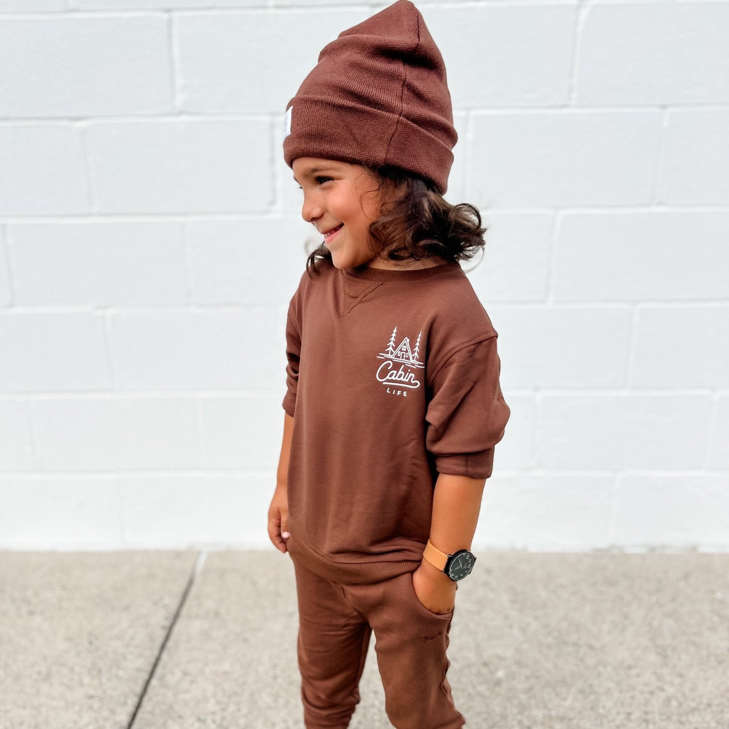 Cabin Pinecone Bamboo French Terry Pullover & Jogger Set