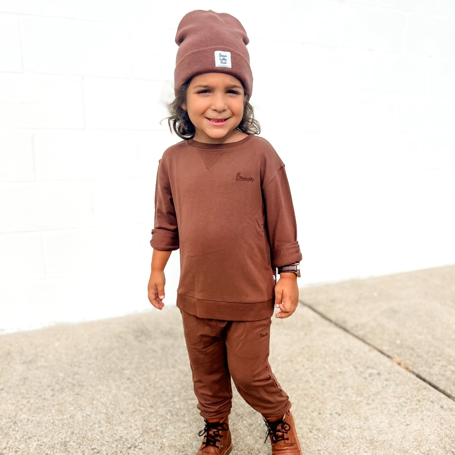 Pinecone Brave Solid Bamboo French Terry Pullover & Jogger Set