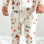 Pumpkin Patch Small Ribbed Zip Romper