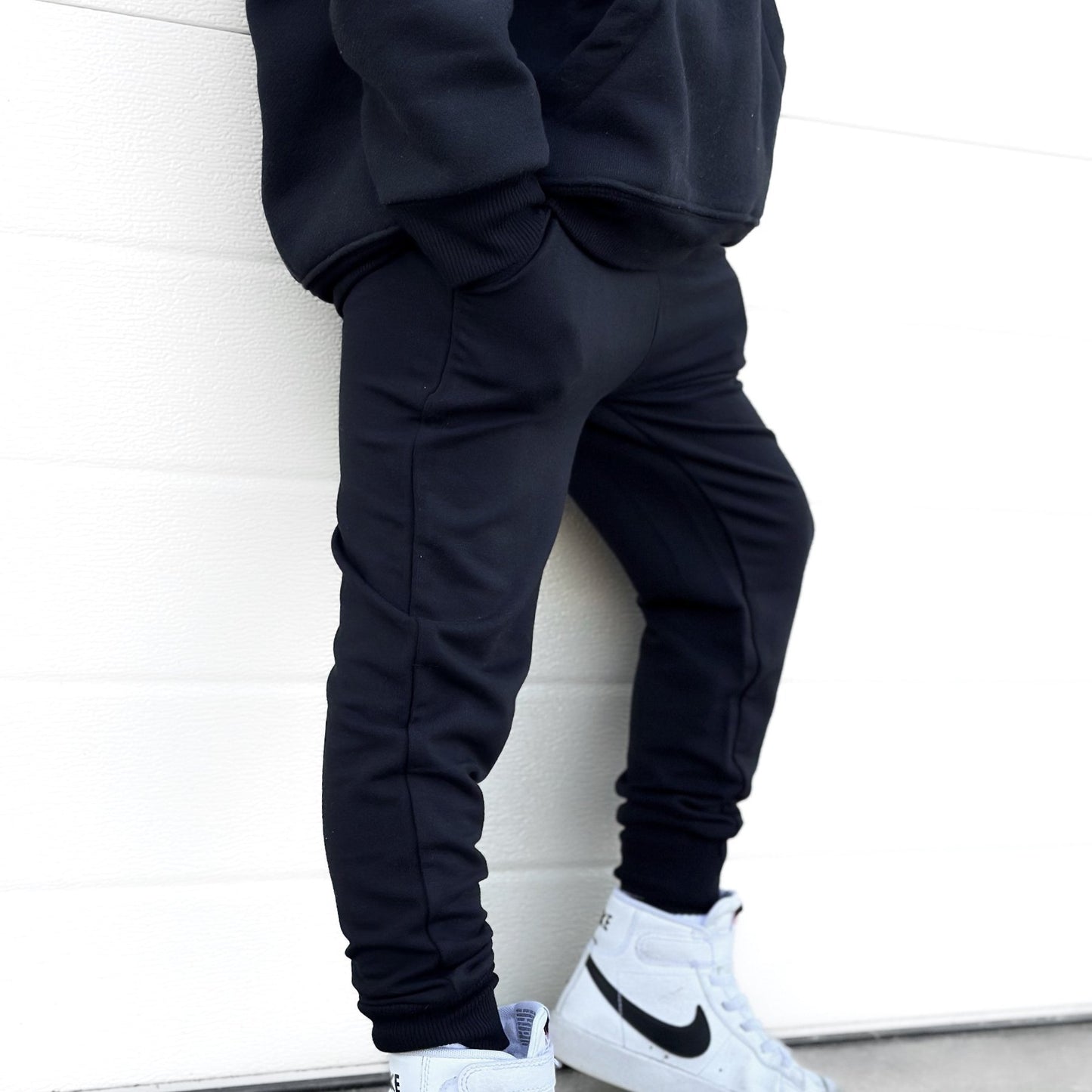 Midnight Black Bamboo French Terry Joggers