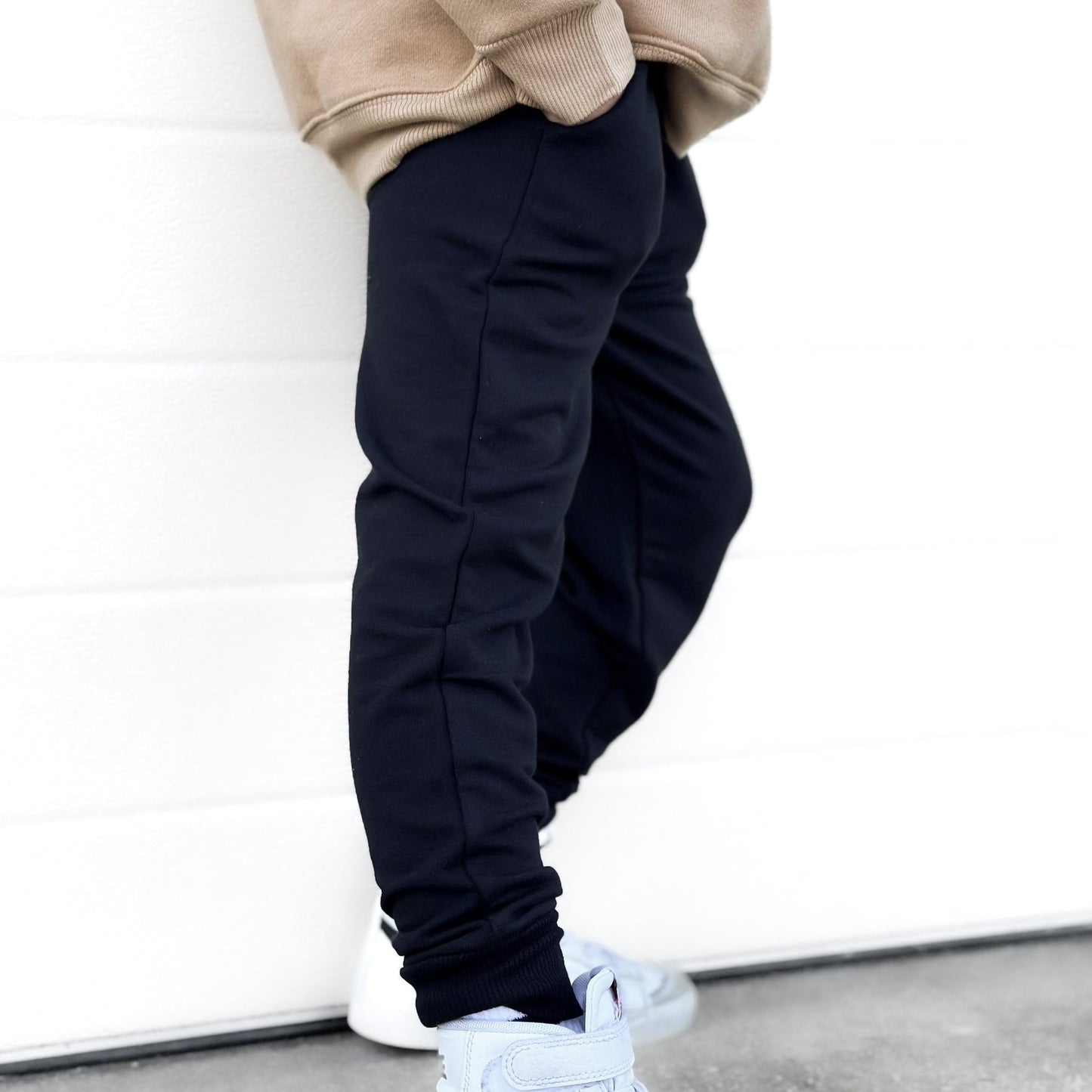 Midnight Black Bamboo French Terry Joggers