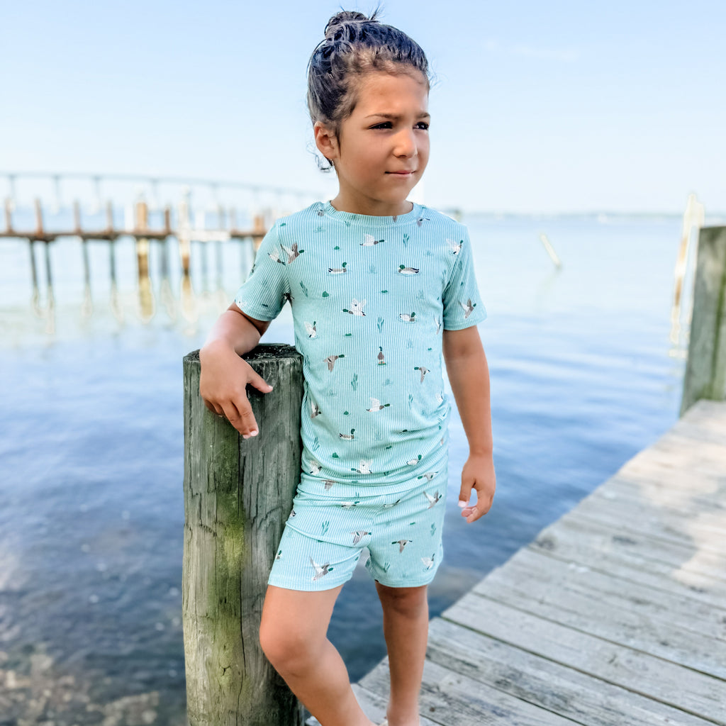 Mallards Small Ribbed Shorts Two-Piece Set