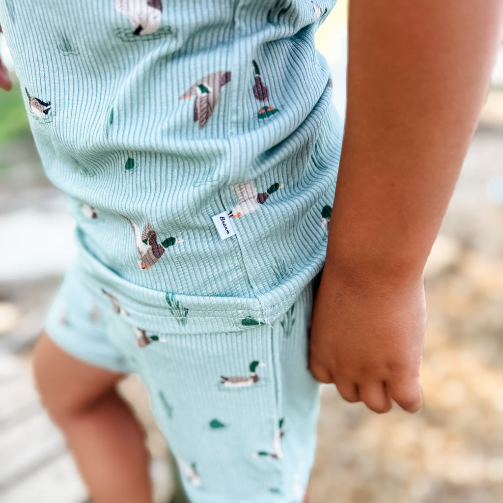 Mallards Small Ribbed Shorts Two-Piece Set