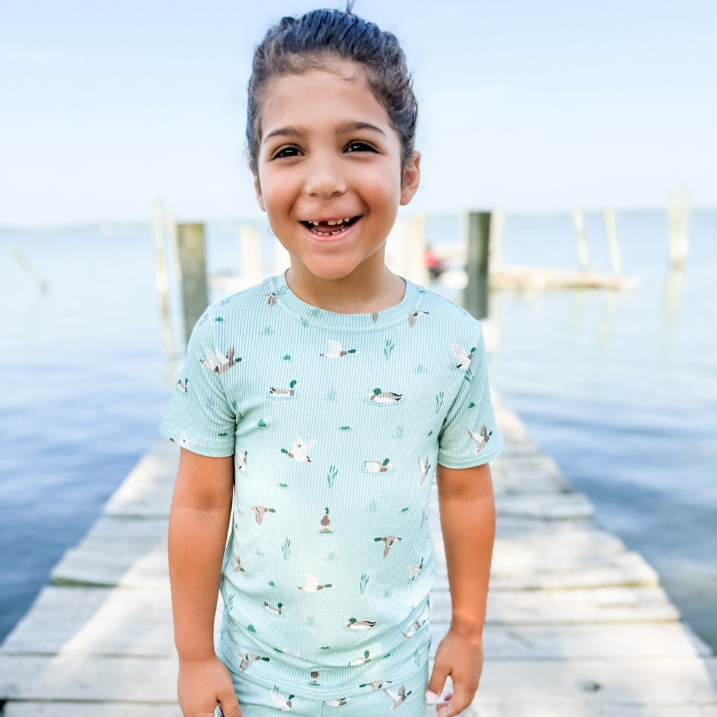 Mallards Small Ribbed Shorts Two-Piece Set
