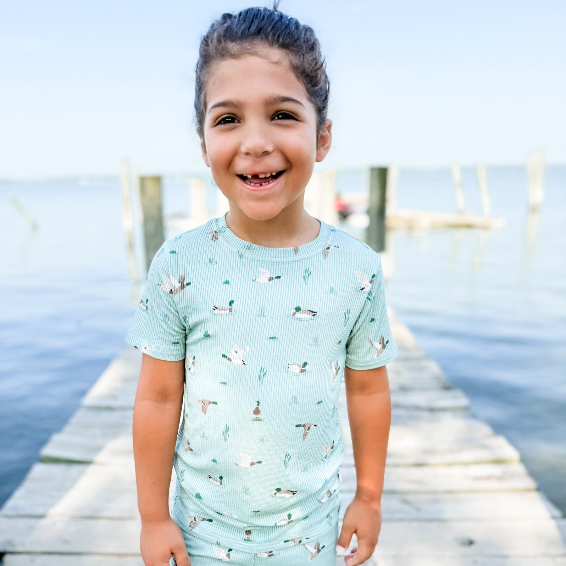 Mallards Small Ribbed Shorts Two-Piece Set