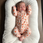 Oranges Small Ribbed Zip Romper