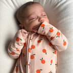 Oranges Small Ribbed Zip Romper