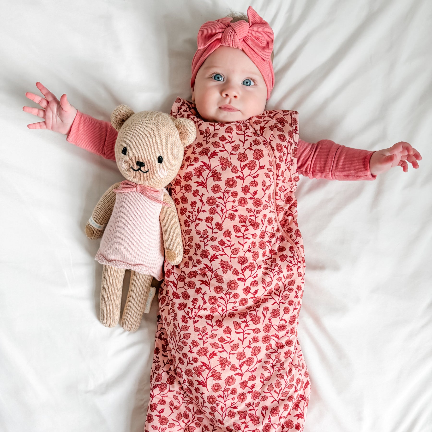 Mauve Floral Sleep Sack (1.0 TOG)