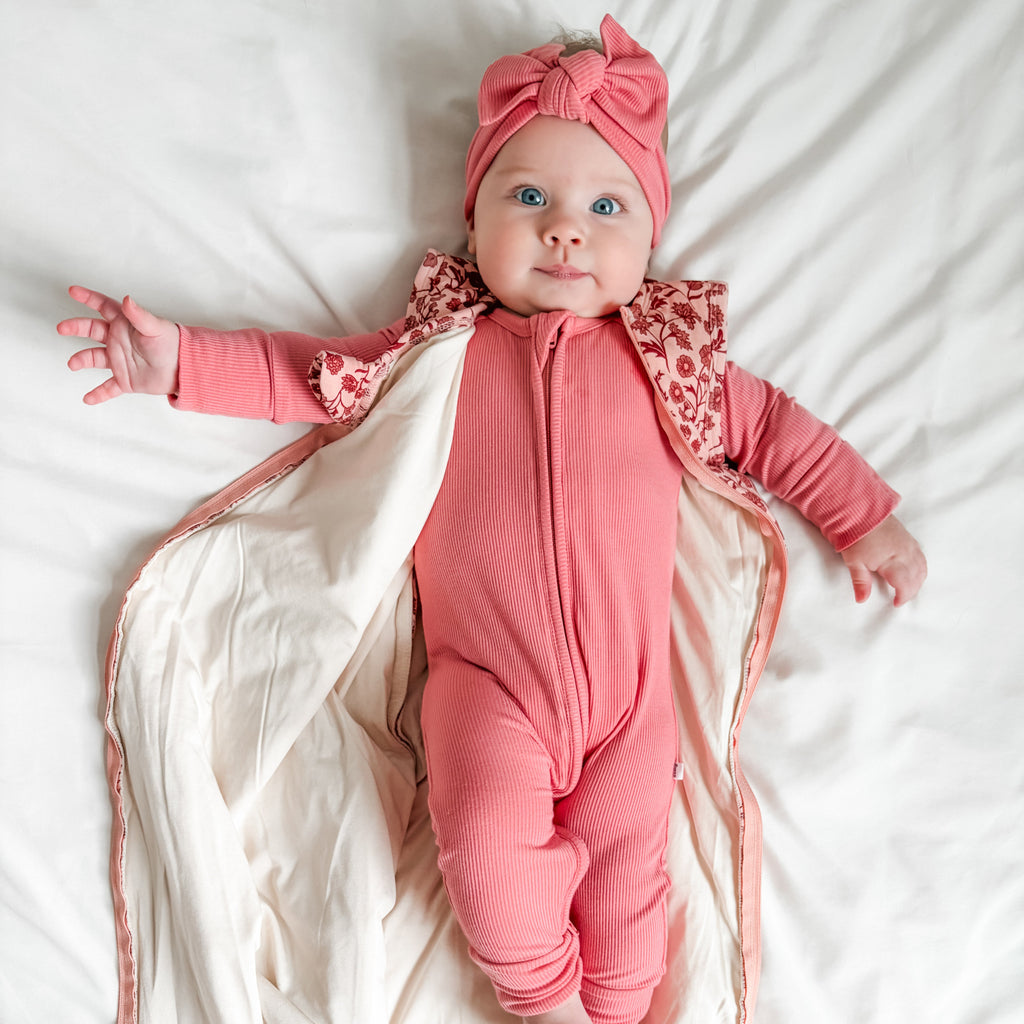 Mauve Floral Sleep Sack (1.0 TOG)