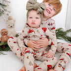 Country Christmas Small Ribbed Zip Romper