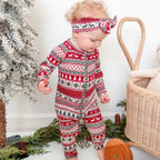 Christmas Sweater Stripe Small Ribbed Zip Romper