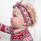 Christmas Sweater Stripe Small Ribbed Bow